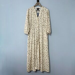 Pendleton Linen Blend Dress Medium Floral Calico Print Cottagecore NWT $169